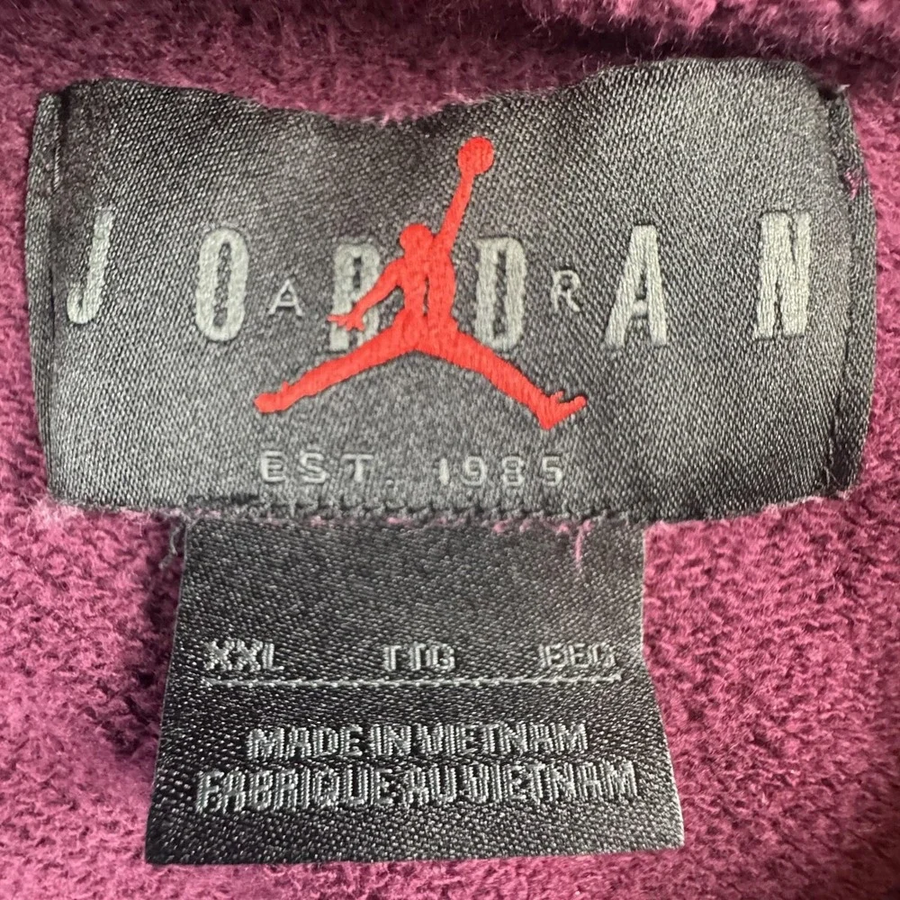 Jordan Hoodie Mens 2XL Purple Flight Patch Pullover Fleece Sweatshirt DA9816-610